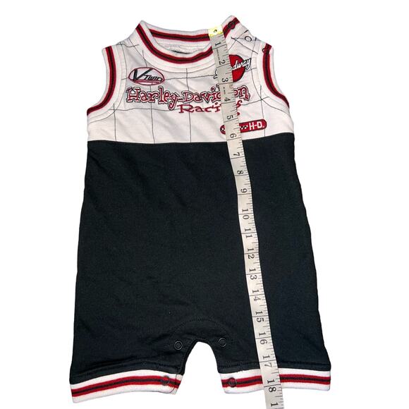 Vintage Harley Davidson Racing boys one piece sleeveless romper. size 12 months - Picture 4 of 4
